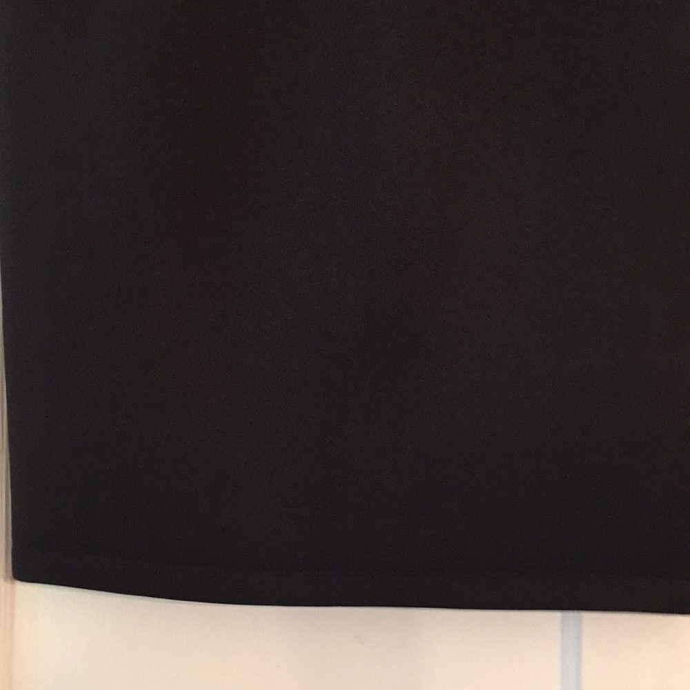 Black Pencil Skirt Straight Elastic Waist Large EC - Picture 3 of 4